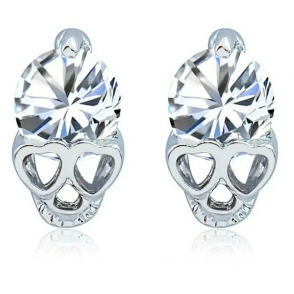 Crystal Skull Earrings - Picture 1 of 1